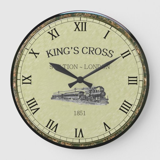  ~ “Kings Cross” ~ London ~ England ~  Große Wanduhr (Vorderseite)