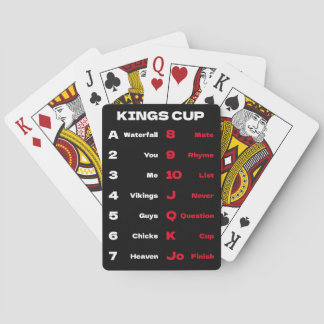 Kings Cup trinken Spielregeln Schwarze Spielregeln Spielkarten