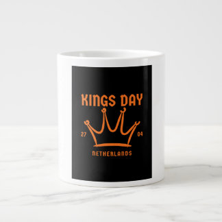Kings Day 2026 Netherlands orange crown mug Jumbo-Tasse