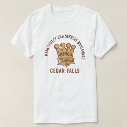 King's Food Host, Cedar Falls T-Shirt (Design vorne)