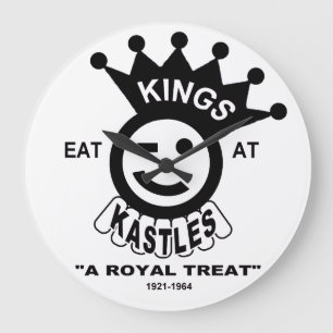 Kings Kastle Hamburgers, Chicago, IL Große Wanduhr