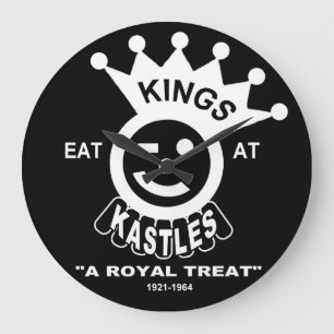 Kings Kastle Hamburgers, Chicago, IL Große Wanduhr