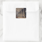 Kings Mews Quadratischer Aufkleber (Tasche)