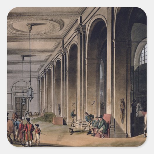 Kings Mews Quadratischer Aufkleber (Vorderseite)