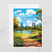 Kings Park Royal Vintage Illustration Postkarte (Vorne/Hinten)