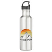 Kings Peak Utah Retro Edelstahlflasche (Vorderseite)