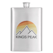 Kings Peak Utah Retro Flachmann (Vorderseite)