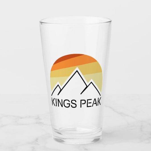 Kings Peak Utah Retro Glas (Vorderseite)