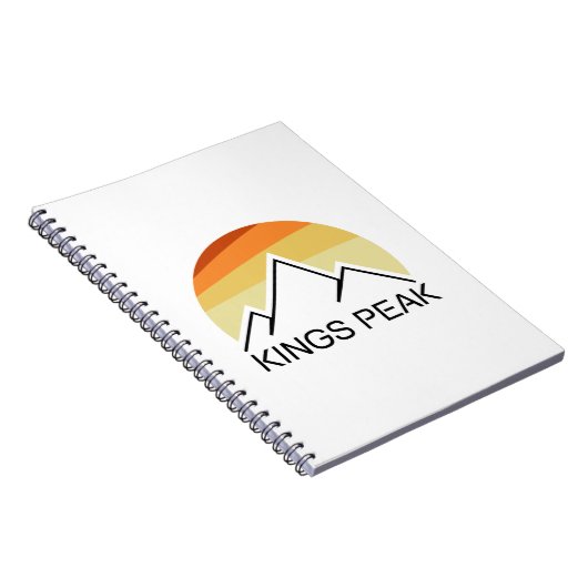 Kings Peak Utah Retro Notizblock (Rechte Seite)