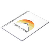 Kings Peak Utah Retro Notizblock (Linke Seite)