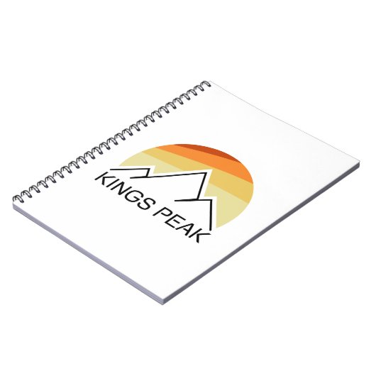 Kings Peak Utah Retro Notizblock (Linke Seite)