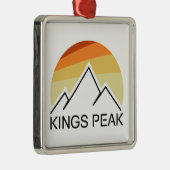 Kings Peak Utah Retro Ornament Aus Metall (Rechts)