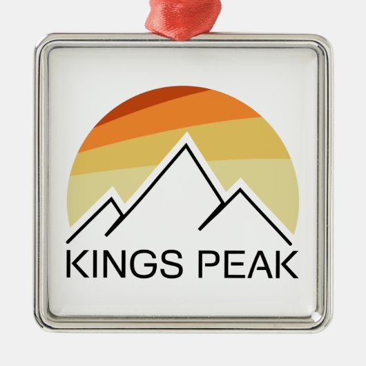 Kings Peak Utah Retro Ornament Aus Metall (Vorne)