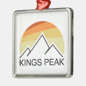 Kings Peak Utah Retro Ornament Aus Metall (Links)