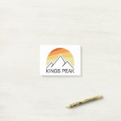 Kings Peak Utah Retro Post-it Klebezettel (Auf Schreibtisch)
