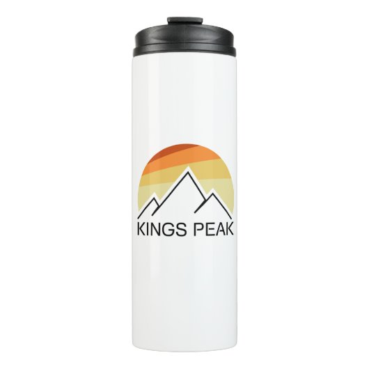 Kings Peak Utah Retro Thermosbecher (Vorderseite)