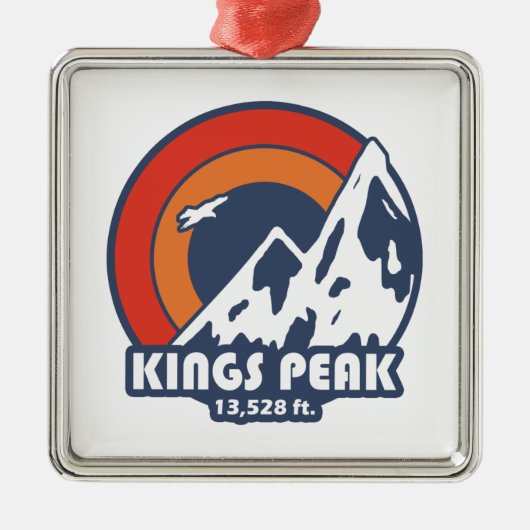 Kings Peak Utah Sun Eagle Ornament Aus Metall (Vorne)