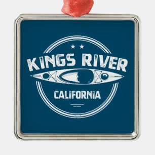 Kings River California Kayaking Ornament Aus Metall