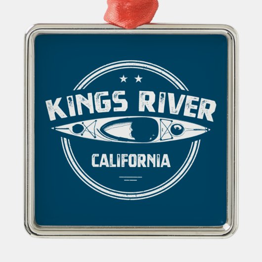Kings River California Kayaking Ornament Aus Metall (Vorne)