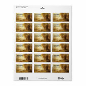 Kings River Canyon 1868 Vintage Adresse Adressaufkleber (Vorne)