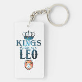 KINGS sind als LEO Zodiac Sign August geboren Schlüsselanhänger (Rückseite)