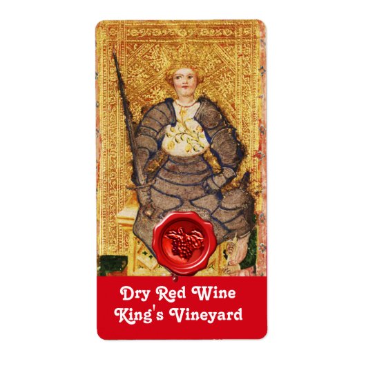 KING'S VINEYARD RED WINE WAX SIEGEL/ ANTIQUE TAROT (Vorne)