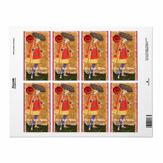 KING'S VINEYARD RED WINE WAX SIEGEL/ ANTIQUE TAROT (Vorne)