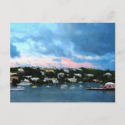 King's Wharf Bermuda Harbour Sunrise Postkarte (Vorderseite)