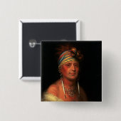 King's "White Plume"-Taste Button (Vorne & Hinten)