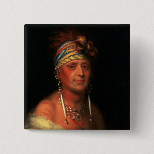King's "White Plume"-Taste Button (Vorderseite)