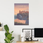 Kingsgate Bay Broadstairs Seebad Reiseplakat Poster (Heimbüro)