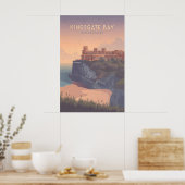 Kingsgate Bay Broadstairs Seebad Reiseplakat Poster (Küche)