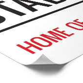 Kingsholm Stadium Street Sign Poster (Ecke)