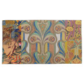 Kingsize-Kopfkissenpaare mit Art Deko Design Kissenbezug (Vorderseite-Rechts)