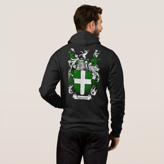 Kingsley Coat of Arms Men Hoodie (Schwarz voll)