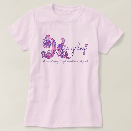 Kingsley Name und Bedeutung Damenkleidung T-Shirt (Design vorne)