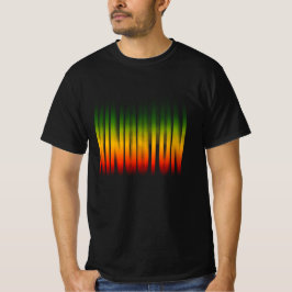Kingston Blurred Effect Typografie Rasta Reggae T-Shirt