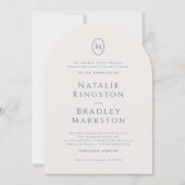 Kingston Elegant Monogram Typografy Wedding Einladung (Vorderseite)