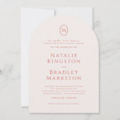 Kingston Elegant Monogram Typografy Wedding Einladung (Vorderseite)