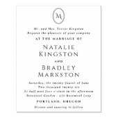 Kingston Elegant Monogram Typografy Wedding Gummistempel (Prägung)