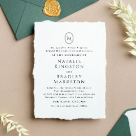 Kingston Elegant Monogram Typografy Wedding Gummistempel