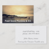 Kingston Ferry Sunset Business Cards Visitenkarte (Vorne/Hinten)