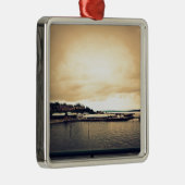 Kingston Ferry View Silbernes Ornament (Rechts)