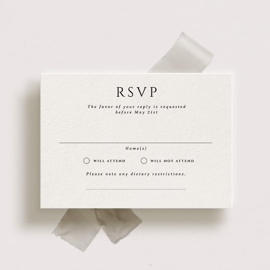 Kingston Formal Landscape Wedding RSVP Card Einladung