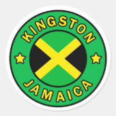 Kingston Jamaica Aufkleber (Vorderseite)
