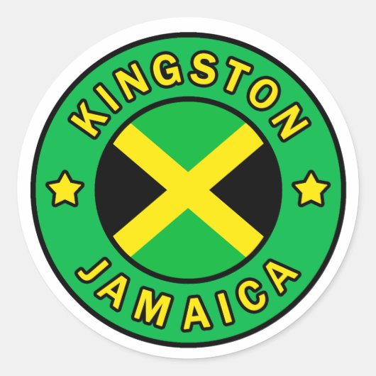 Kingston Jamaica Aufkleber (Vorderseite)
