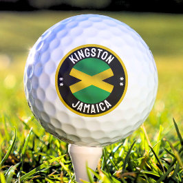 Kingston Jamaica City Jamaica Flagge Golfball