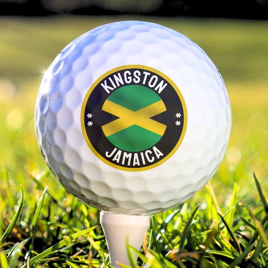 Kingston Jamaica City Jamaica Flagge Golfball