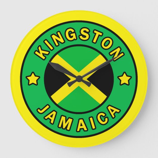 Kingston Jamaica Große Wanduhr (Vorderseite)