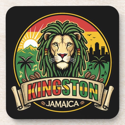 Kingston Jamaica Island Caribbean Getränkeuntersetzer (Vorderseite)